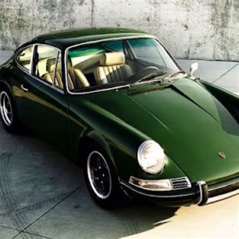 Perfect Rich Dark Green Vintage Porsche Sports Cars Luxury Classic Cars