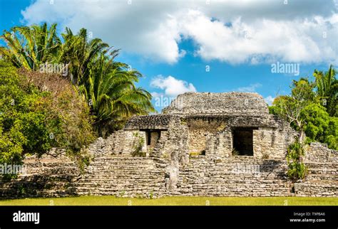 Mayan Ruins At Kohunlich In Mexico Stock Photo Alamy