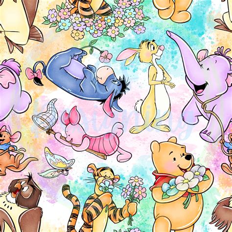 Winnie The Pooh Seamlessseamless Patterndigital Paperdigitalpaper