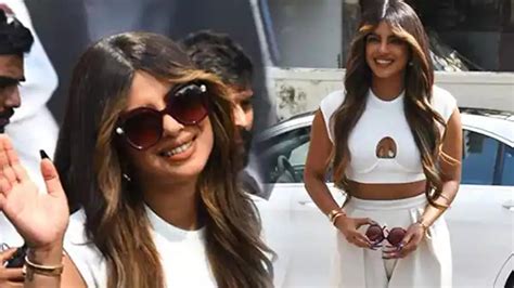 40 Year Old Priyanka Chopra Turns Up The Heat In White High Neck Crop