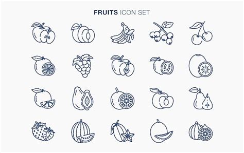 Icono De Vector De Frutas Vector Premium