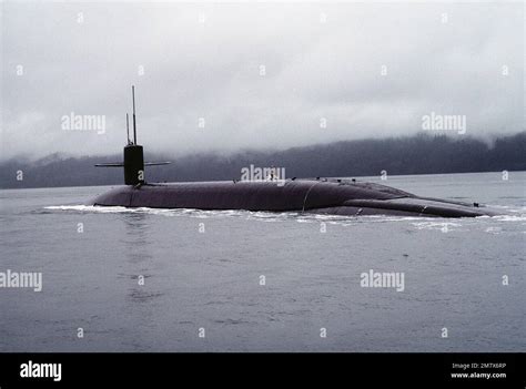 A Port Quarter View Of The Nuclear Powered Strategic Missile Submarine