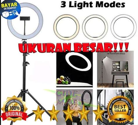 Jual Paket Ring Light 33cm With Tripod 2 1m Youtuber Live Streaming