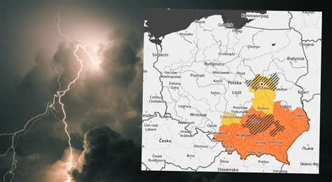 Uwaga Burze silny wiatr i intensywne opady IMGW wydał pomarańczowe