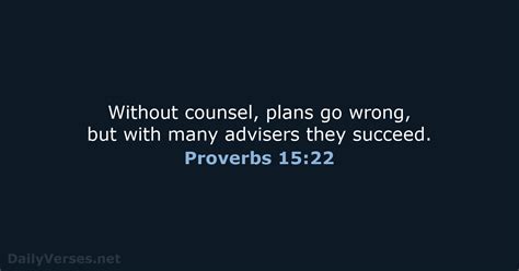 Proverbs 15 22 Bible Verse NRSV DailyVerses Net