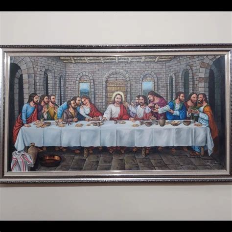 Lukisan Kanvas Yesus Perjamuan Perabotan Rumah Di Carousell