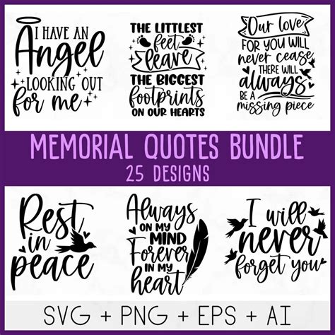 Memorial Quotes Svg Masterbundles