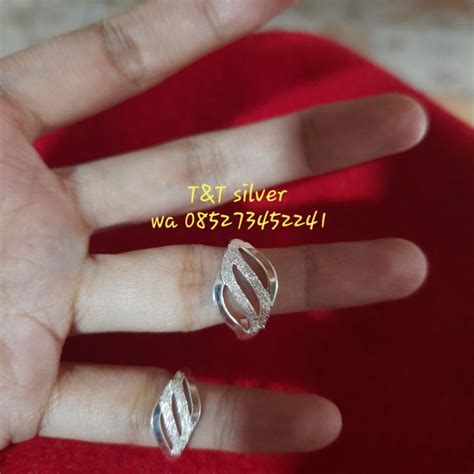 Jual Cod Cincin Motif Perak Asli Shopee Indonesia