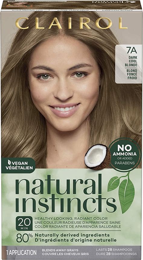 Clairol Natural Instincts Demi Permanent Hair Dye 7a Dark Cool Blonde