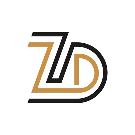 Creative Abstract Letter Zd Logo Design Linked Letter Dz Logo Design