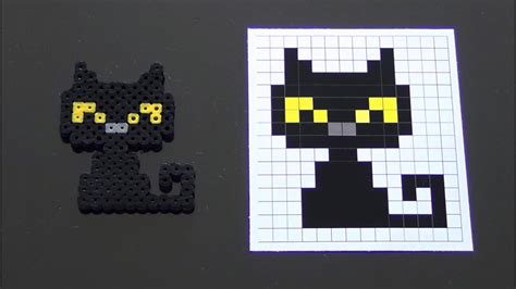 Perler Bead Black Cat