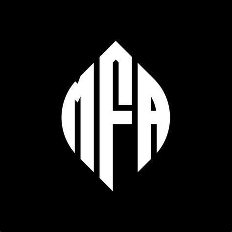 Mfa Circle Letter Logo Design With Circle And Ellipse Shape Mfa