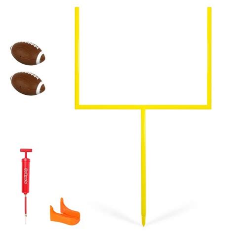 Gosports Football Field Goal Post Set With 2 Footballs And Kicking Tee ...