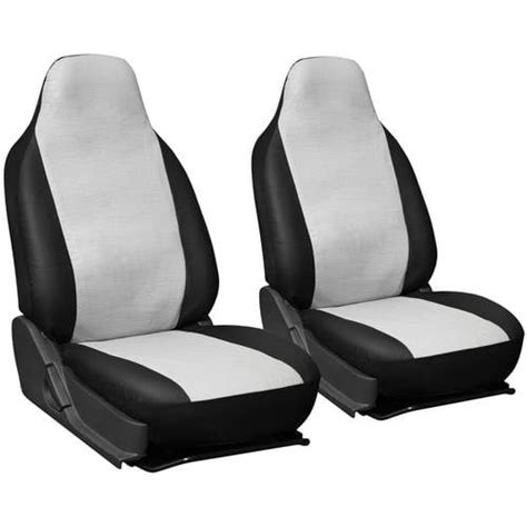 Oxgord 2 Piece Integrated Faux Leather Bucket Seat Covers Universal Fit For Cartruckvansuv