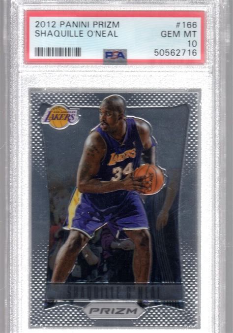 Shaquille O Neal 2012 Panini Prizm Card 166 PSA 10 1st Year Prizm SHAQ