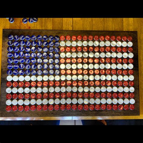 Hand Made Bottle Cap American Flag Hobbies Pinterest Flags And Cap