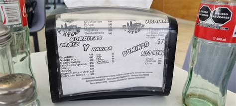 Carta Del Restaurante Gorditas El Atoron Ciudad Juarez Av Reforma 1407