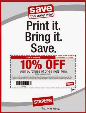 Staples Printable Coupons September 2014