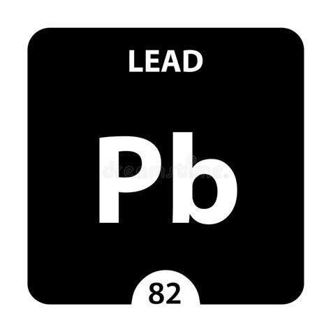 Periodic Table Symbol Of Lead Stock Vector - Illustration of bromine ...