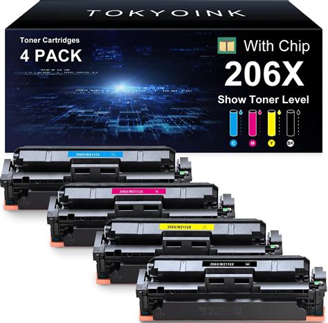 Amazon TOKYOINK 206X M283fdw Toner Cartridges 4 Pack High Yield