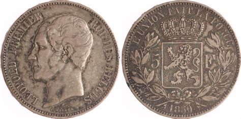 Belgien Francs Leopold I Vf Ma Shops