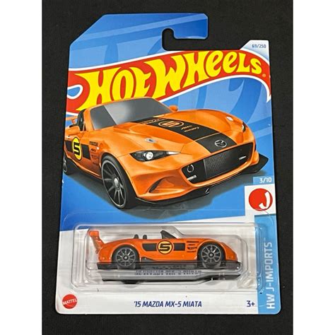 風火輪 hot wheels 2024 15 馬自達 Mazda mx 5 mx5 Miata 敞篷 上空 普卡 蝦皮購物