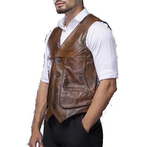 Mens Leather Waistcoat Atelier Yuwa Ciao Jp