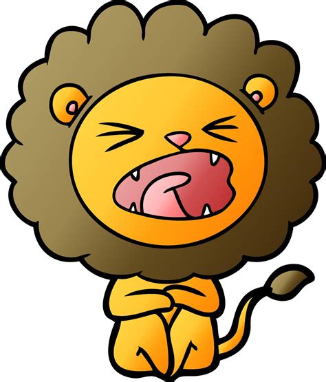 cartoon angry lion 12406447 Vector Art at Vecteezy