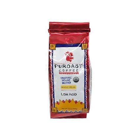 Puroast Low Acid Coffee Organic House Blend Whole Bean Coffee (12 oz ...