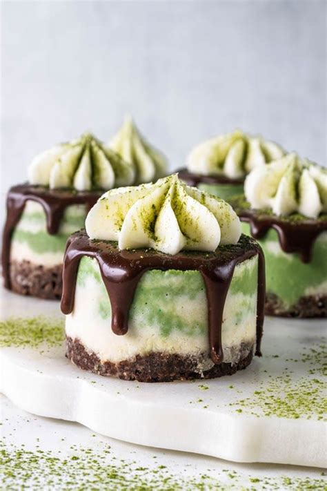 Vegan Matcha Zebra Cheesecake