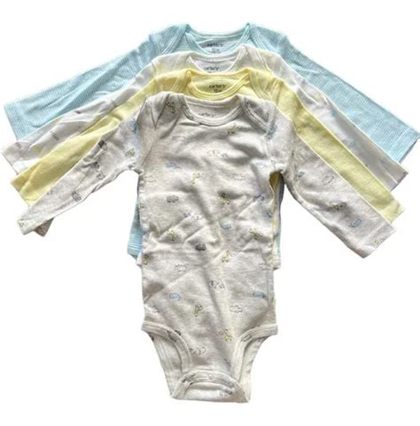 Conjunto Kit Bodys Carters Manga Longa Menino Frete Gr Tis