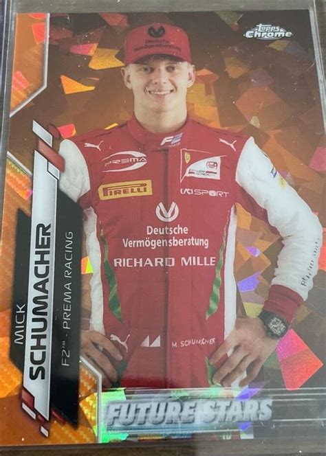 Mick Schumacher Topps Chrome Formula Sapphire Edition Orange