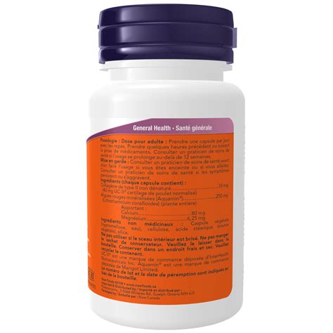 UC II Undenatured Collagen 40 Mg Now Foods Canada