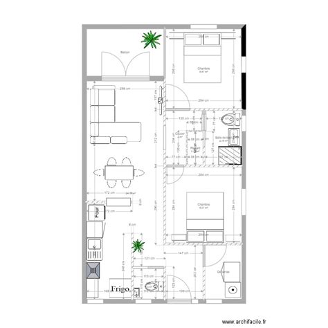 plan de Briand 2 Plan 9 pièces 56 m2 dessiné par Le Eds972