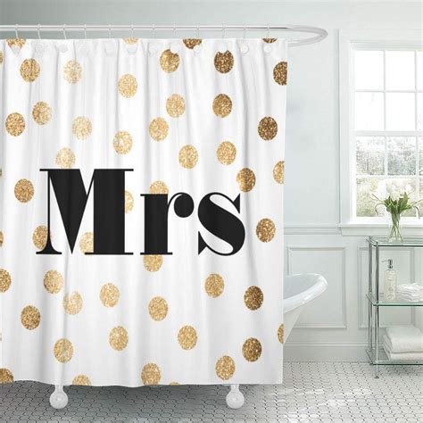 Cynlon Gold Mrs Dots Reversible Black And White Modern Fresh Bathroom