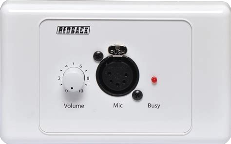 Redback 5 Pin Xlr Ptt Microphone Wallplate Utp Transmitter Alt A5138