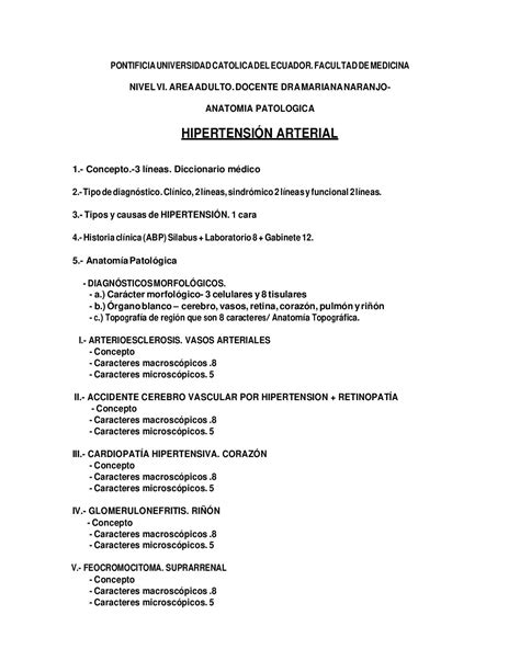 Ejemplo De Historia Clinica De Hipertension Arterial Ejemplo Sencillo