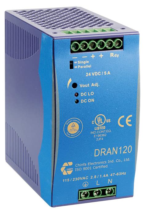 MP DRAN120 24A Multicomp Pro AC DC DIN Rail Power Supply PSU ITE 1