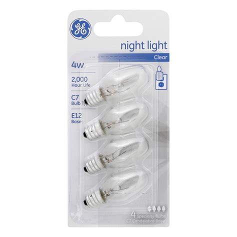 Save On Ge Night Light Light Bulb Clear 4 Watt Order Online Delivery