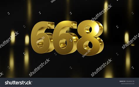 Number 668 Gold On Black Gold Stock Illustration 1854604138 | Shutterstock
