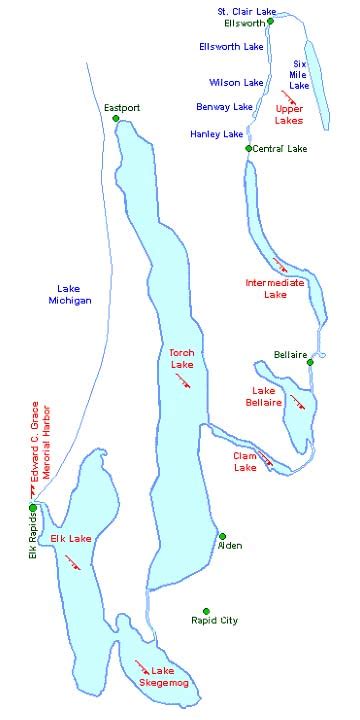 Intermediate Lake Is Located In The Northwestern Lower Peninsula