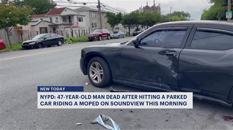 Nypd Moped Driver Struck Parked Car Near Soundview Avenue Dies At