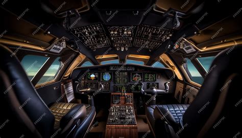 Premium AI Image | A cockpit of a plane