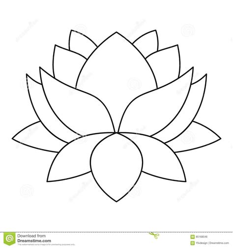 Lotus Outline Drawing At Explore Collection Of