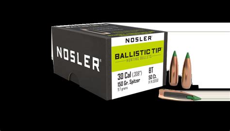 NOSLER 30 CALIBER 150GR BALLISTIC TIP HUNTING 50CT Outdoor And All