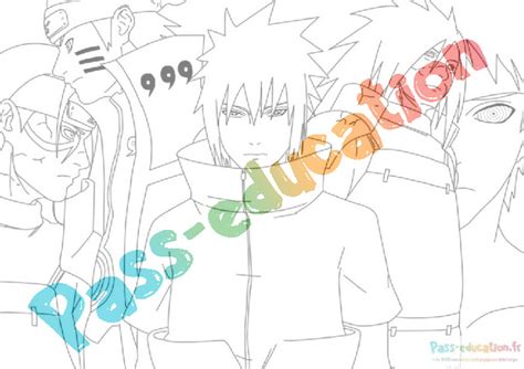 Coloriage gratuit sasuke pour enfants téléchargez et imprimez en pdf