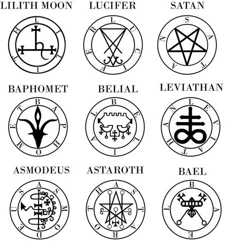 Demon sigils and seals with the list of 72 demons of solomon in ars ...