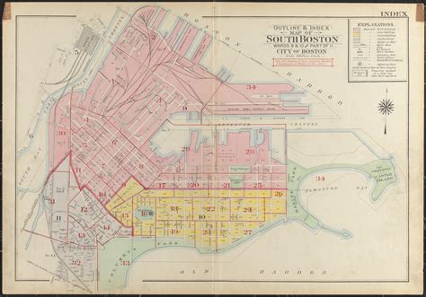 Outline And Index Map Of South Boston Wards 9 And 10 And Part Of 11 City Of Boston Digital