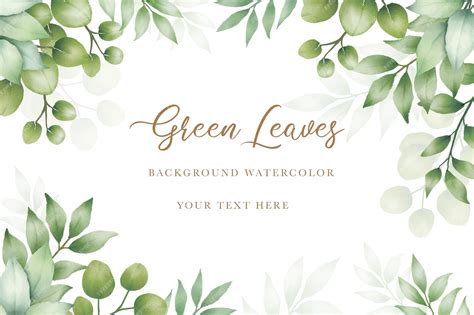 Premium Vector Watercolor Green Leaves Background