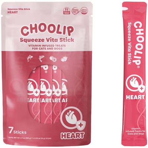 Choolip Squeeze Vita Stick For Heart Healthy Cat Treats With Coq10 L